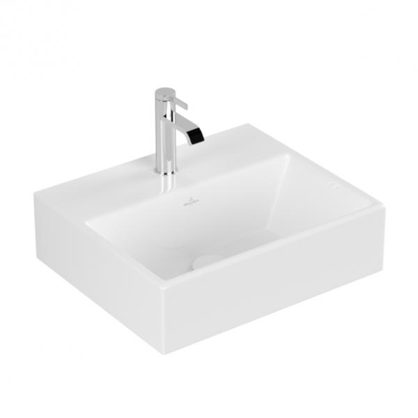 V&B Memento 50 håndvask t/væg eller møbel - 1/3 hanehuller - Med overløb