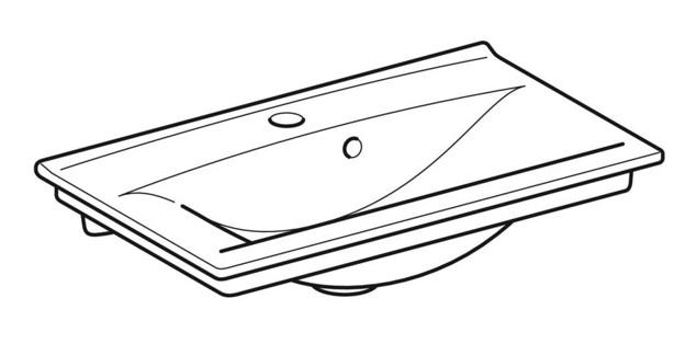 Geberit Elegant Slim håndvask compact - 61,5x37,5