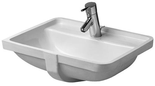 Duravit Starck 3 49 håndvask t/underlimning - 1 hanehul - Wondergliss