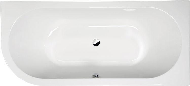 Royal Viva badekar t/indbygning - 175 x 80 - Højre - 2 ryglæn