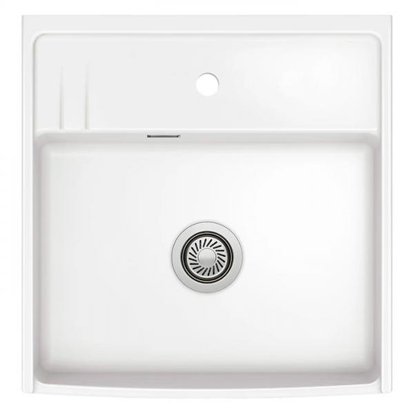 Lavabo Kentro 60 køkkenvask i porcelæn - Hvid/krom