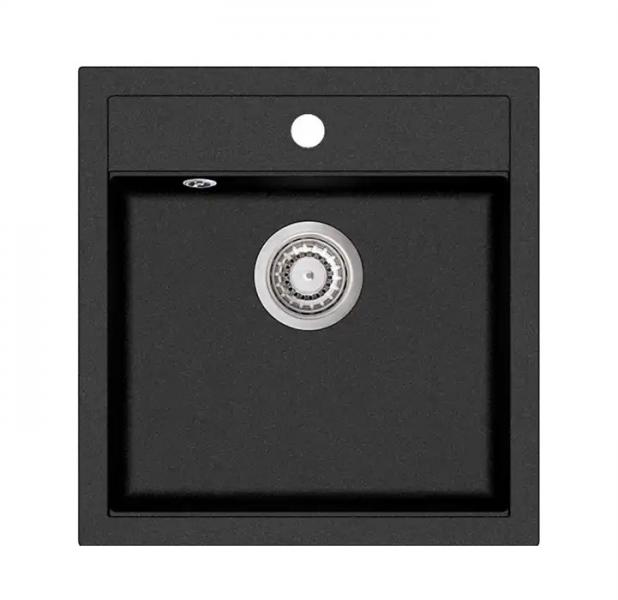 Lavabo Jupiter 50 kompositvask - Antracit-sort/Krom Lavabo Jupiter 50 kompositvask - Antracit-sort/Krom