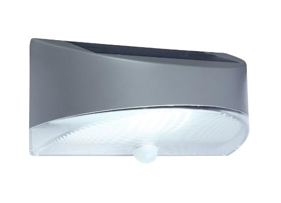 Lutec Bread Solar udendørs væglampe m/solceller og sensor - Silver grey