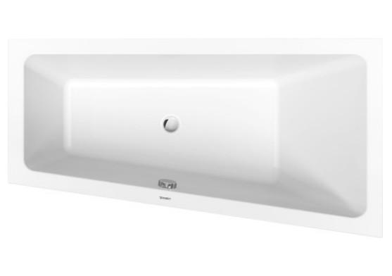 Duravit No.1 asymmetrisk badekar t/indbygning - 160 x 85 - Højre - 1 ryglæn