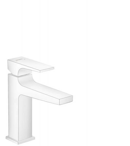 Hansgrohe Metropol 110 armatur m/push-open bundventil - Mat hvid