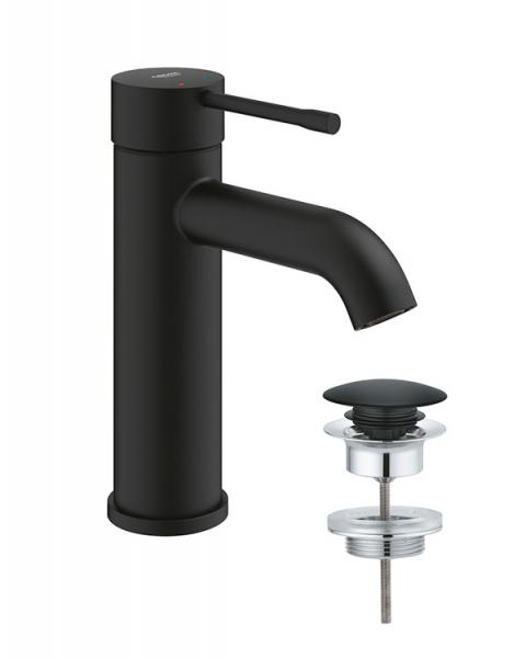 Grohe Essence New håndvaskarmatur m/push-open bundventil - Phantom black