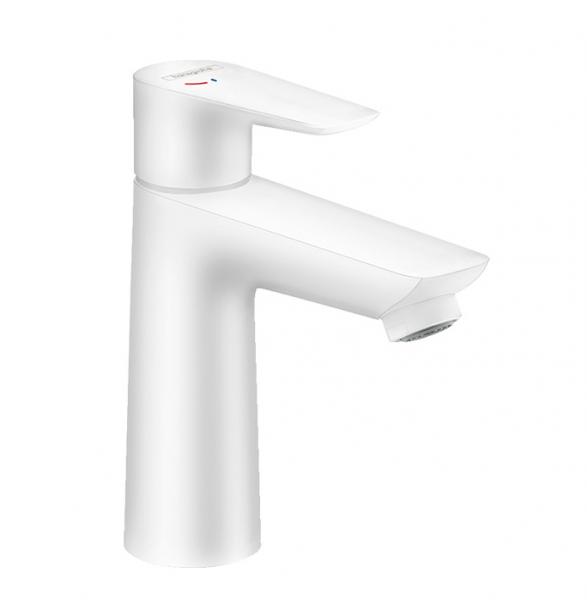 Hansgrohe Talis E110 håndvaskarmatur m/CoolStart og løft-op bundventil - Mat hvid