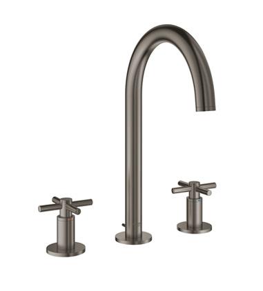 Grohe Atrio 3-huls håndvaskarmatur m/svingtud og bundventil - Hard graphite