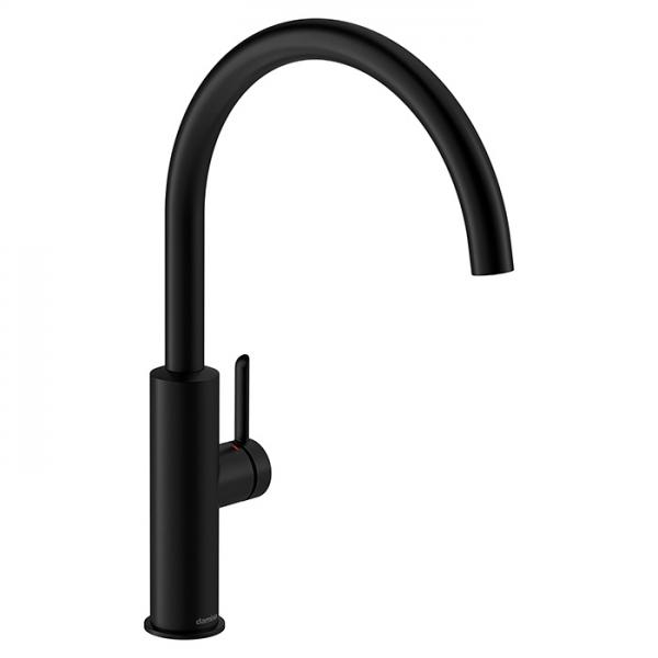 Damixa Iris k&oslash;kkenarmatur m/C-tud, koldstart og svingtud - Mat sort
