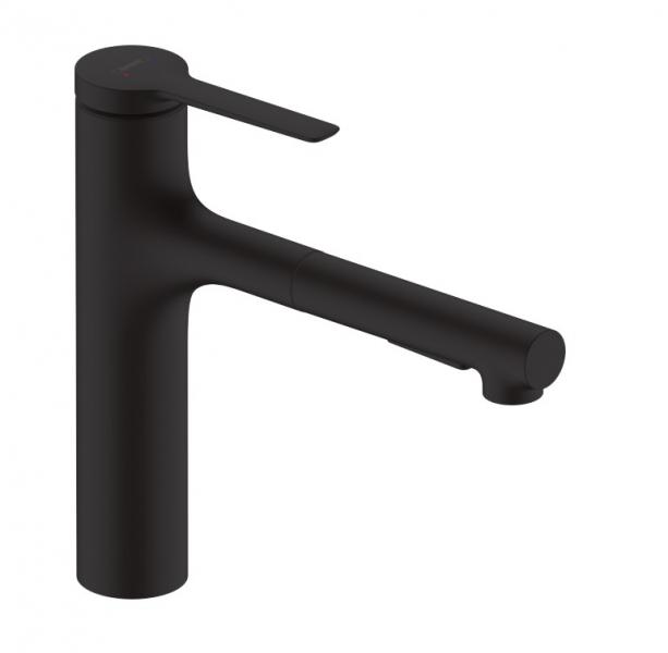 Hansgrohe Zesis M33 køkkenarmatur 160 m/udtræk - Mat sort