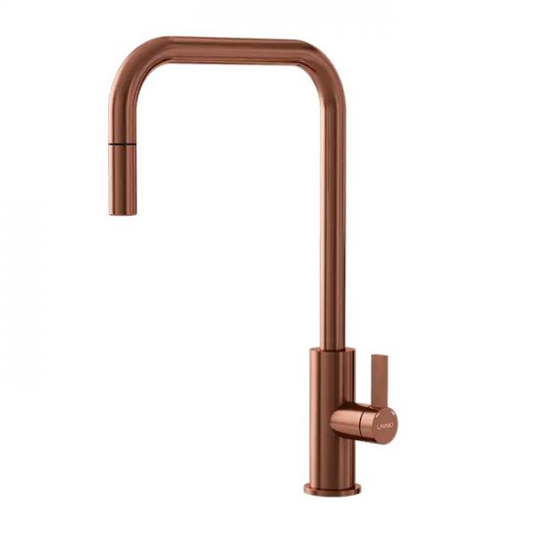 Lavabo Alkymist 588 RS Square køkkenarmatur m/udtræk - Børstet kobber PVD Lavabo Alkymist 588 RS Square køkkenarmatur m/udtræk - Børstet kobber PVD