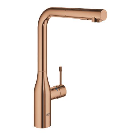 Grohe Essence New køkkenarmatur m/udtræk - Poleret warm sunset