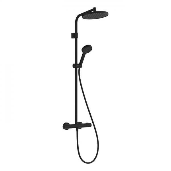 hansgrohe Activera S 240 Showerpipe 1jet m/Ecosmart og Ecostat Fine Varia - Mat sort