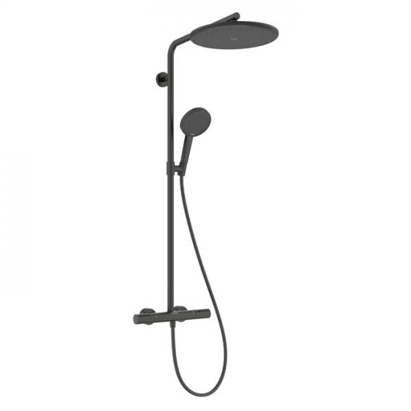 hansgrohe Raindance Alive S Puro Showerpipe 300 1jet m/EcoSmart og termostat - Børstet sort krom