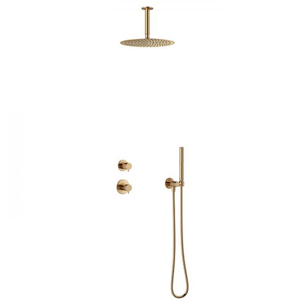 Damixa Iris DS 2 brusesystem til indbygning - Loft - Børstet bronze Damixa Iris DS 2 brusesystem til indbygning - Loft - Børstet bronze