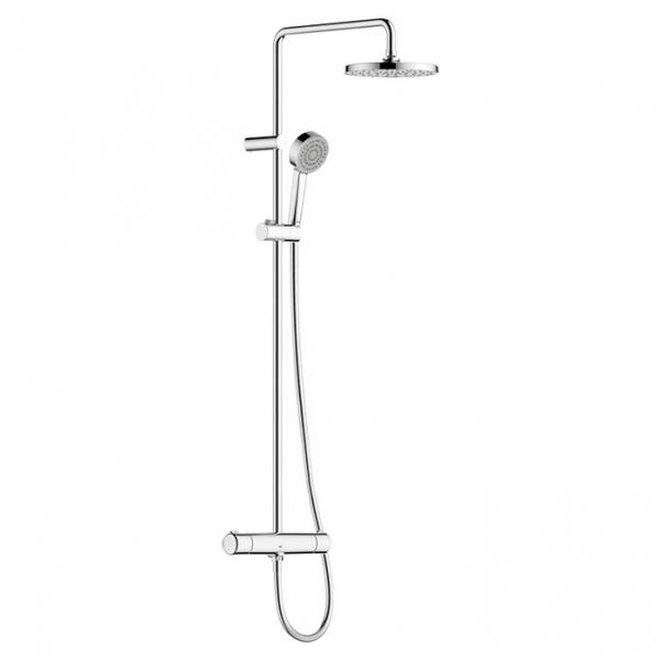 Oras Linea Rain 20 brusesæt m/termostatarmatur 1 spray - Krom Oras Linea Rain 20 brusesæt m/termostatarmatur 1 spray - Krom