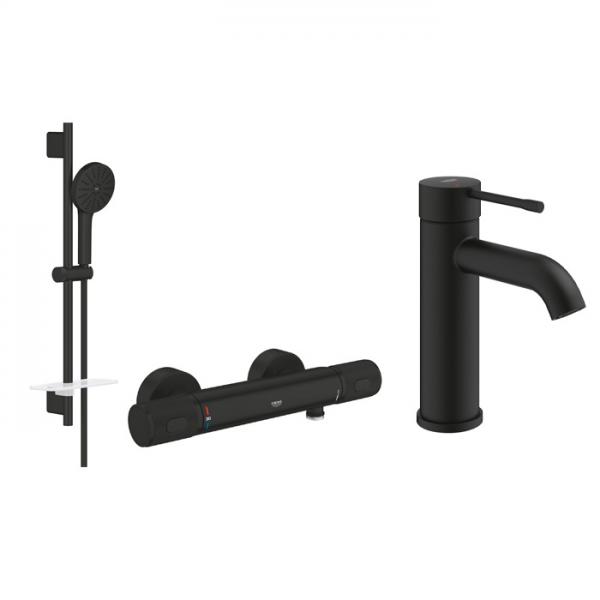 Grohe Precision Feel Joy komplet pakke til badeværelset - Mat sort Grohe Precision Feel Joy komplet pakke til badeværelset - Mat sort