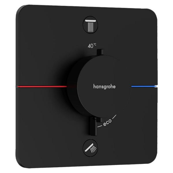 hansgrohe ShowerSelect Comfort Q indbygningsarmatur m/2 udtag - Mat sort