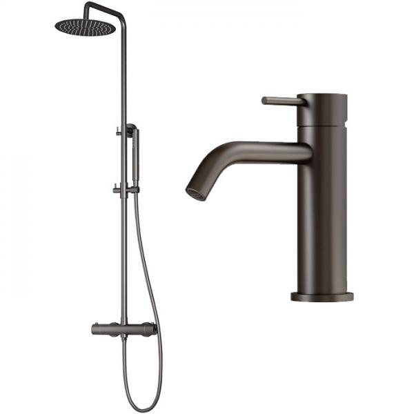 Lavabo Argo & Mira RS komplet pakke til badeværelset - Gunmetal Lavabo Argo & Mira RS komplet pakke til badeværelset - Gunmetal