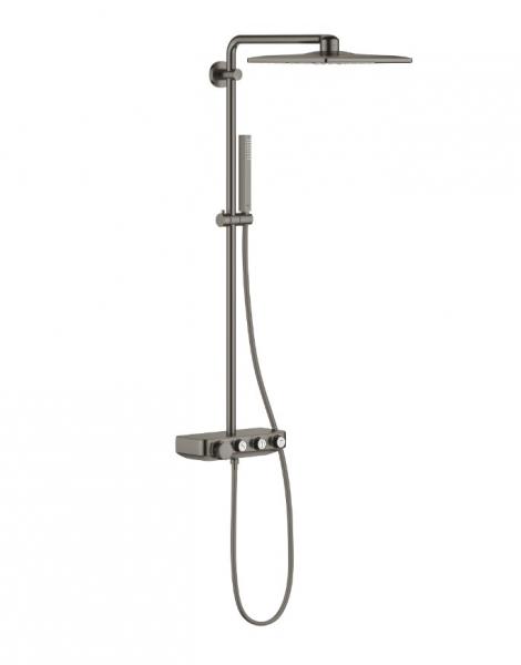 Grohe Euphoria SmartControl 310 Cube Duo Brusesystem - Børstet hard graphite Grohe Euphoria SmartControl 310 Cube Duo Brusesystem - Børstet hard graphite