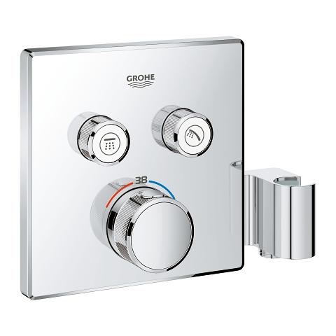 Grohe SmartControl indbygningsarmatur til kar eller brus m/ integreret bruseholder - Krom