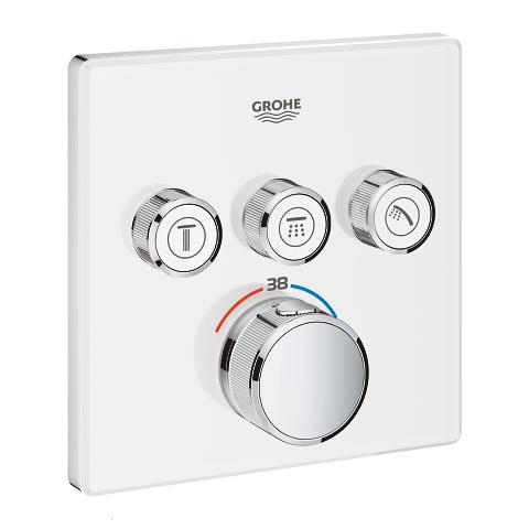 Grohe SmartControl indbygningsarmatur med 3 udtag - Hvid
