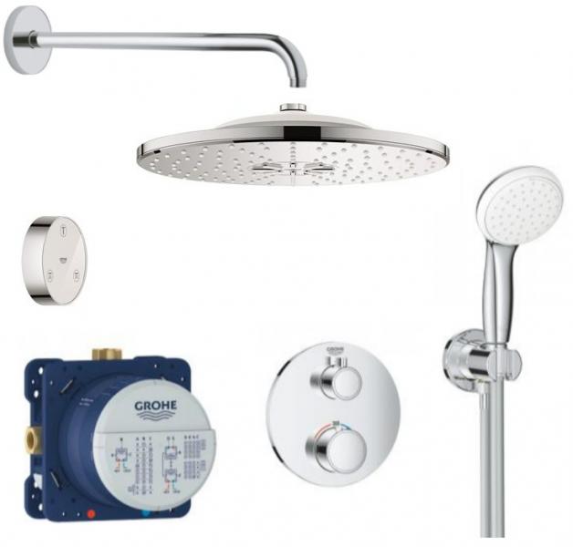 Grohe SmartConnect 310 komplet brusesystem til indbygning - Krom