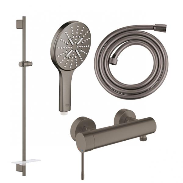 Grohe Rainshower SmartActive komplet brusesystem - Børstet hard graphite