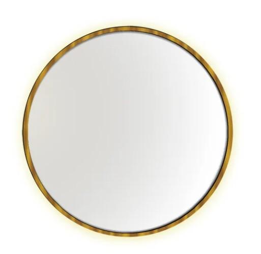 Kriss rundt spejl m/LED backlight Ø60 - Mat guld Kriss rundt spejl m/LED backlight Ø60 - Mat guld