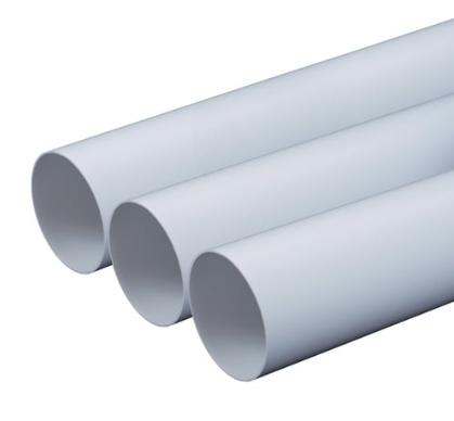 Rund kanalr&oslash;r PVC 1 meter - &Oslash;125 mm