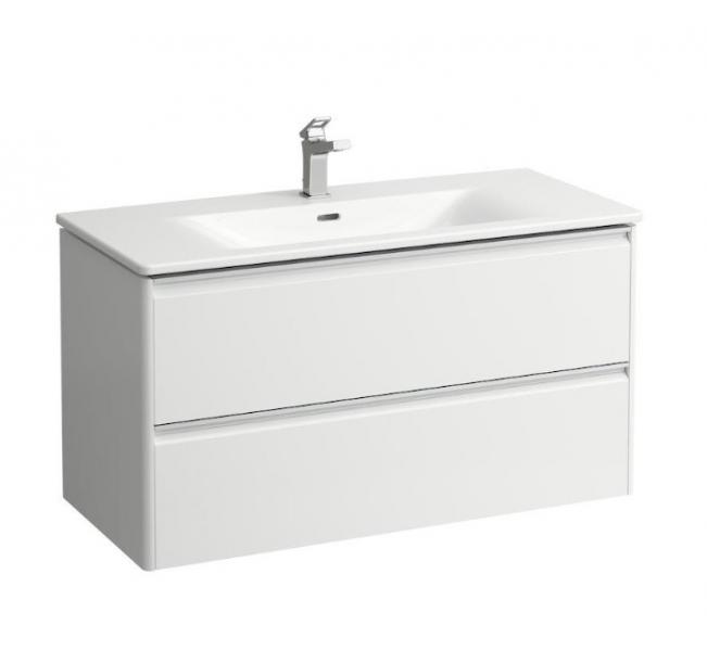 Laufen Palace 100 m&oslash;belpakke m/slim vask og 2 skuffer - Mathvid