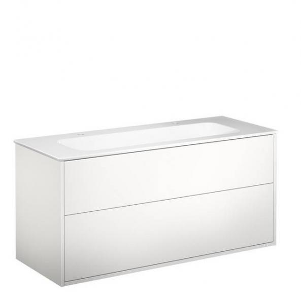 Gustavsberg Artic 120 m&oslash;bels&aelig;t m/dobbeltvask - Hvid