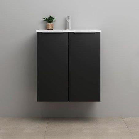 Sanibell Online 60 komplet mini badeværelsesmøbel - Flatpack - Mat sort