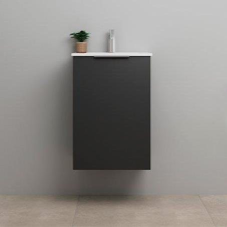 Sanibell Online 46 komplet mini badeværelsesmøbel - Mat sort