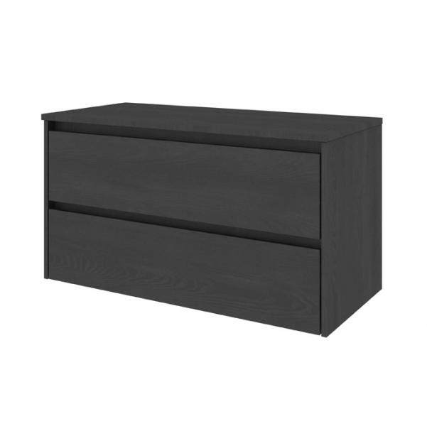 Sanibell Proline 101 underskab m/bordplade og skuffer - Sort eg