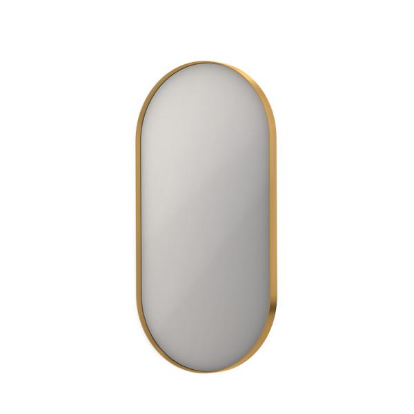 Sanibell Ink SP20 ovalt spejl m/ramme 40 x 80 cm - Børstet mat guld