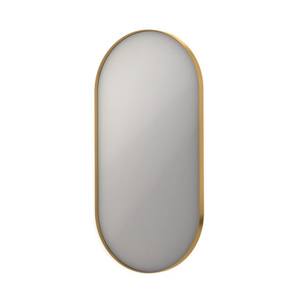 Sanibell Ink SP20 ovalt spejl m/ramme 50 x 100 cm - Børstet mat guld