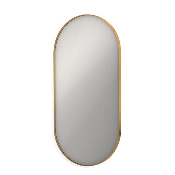 Sanibell Ink SP20 ovalt spejl m/ramme 60 x 120 cm - Børstet mat guld