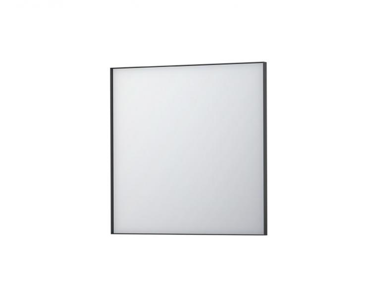 Sanibell Ink SP18 vendbart spejl m/ramme - Mat sort - 80 x 80 cm