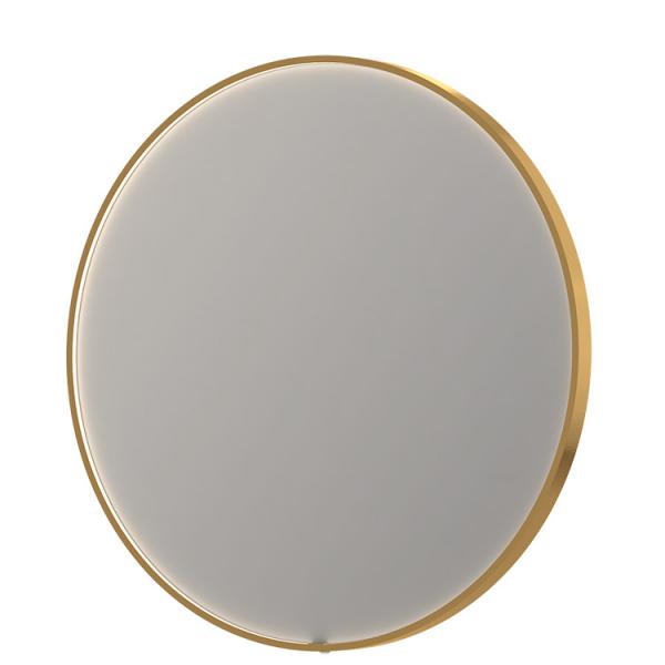 Sanibell Ink SP24 rundt spejl m/lys, varme og sensor &Oslash;100 - B&oslash;rstet mat guld