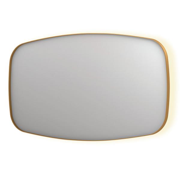 Sanibell Ink SP30 superellipse spejl m/backlight, varme og sensor 140 x 80 cm - Børstet mat guld