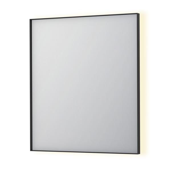 Sanibell Ink SP32 firkantet spejl m/backlight, varme og sensor 70 x 80 cm - Mat sort