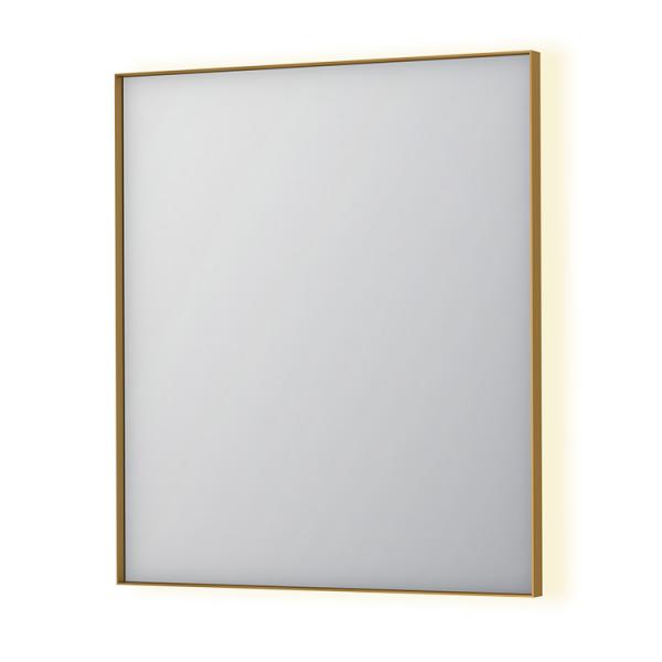 Sanibell Ink SP32 firkantet spejl m/backlight, varme og sensor 70 x 80 cm - Børstet mat guld