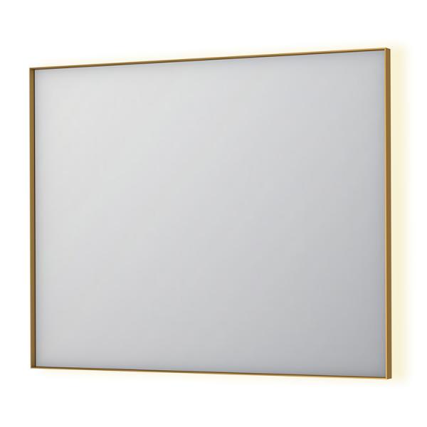 Sanibell Ink SP32 firkantet spejl m/backlight, varme og sensor 100 x 80 cm - Børstet mat guld