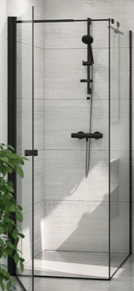 Dansani Match A+D 80x70 brusehjørne - Klar glas/mat sort Dansani Match A+D 80x70 brusehjørne - Klar glas/mat sort