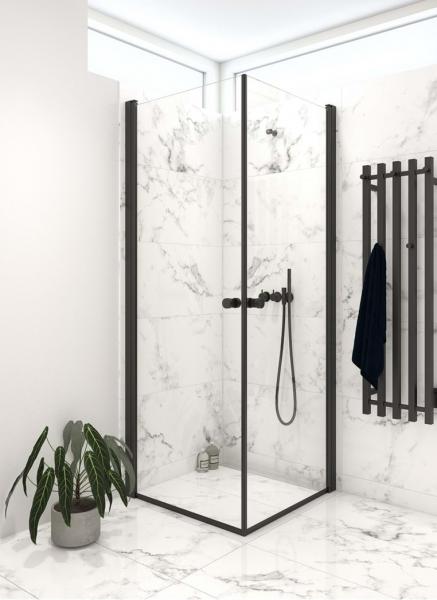 Dansani Match A+A bruseniche - 90x70 cm - Klar glas/mat sort