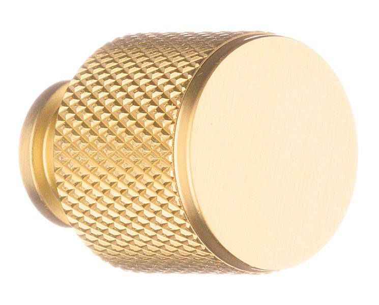 Beslagsboden knobgreb BB451 m/crystal cut - Børstet messing