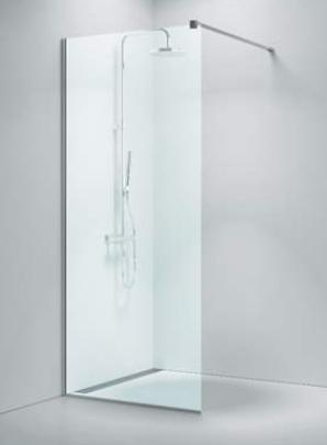Strømberg Walk-In 205 fastvæg 8mm glas U profiler skæddersyet