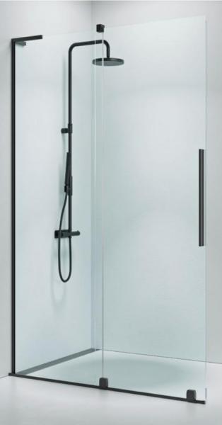 Strømberg Faro 12 walk-in brusevæg m/skydedør 1100mm - Klart glas/krom