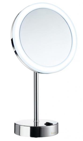 Smedbo Outline kosmetikspejl til bord m/LED lys og 5 x forstørrelse - Krom